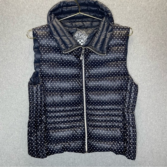 Vince Camuto Down Filled Packable Polka Dot Puffer Vest - Picture 1 of 7
